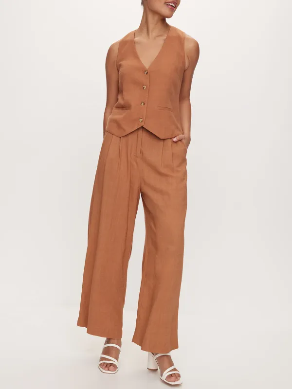 Casual Style Wide Leg Trousers