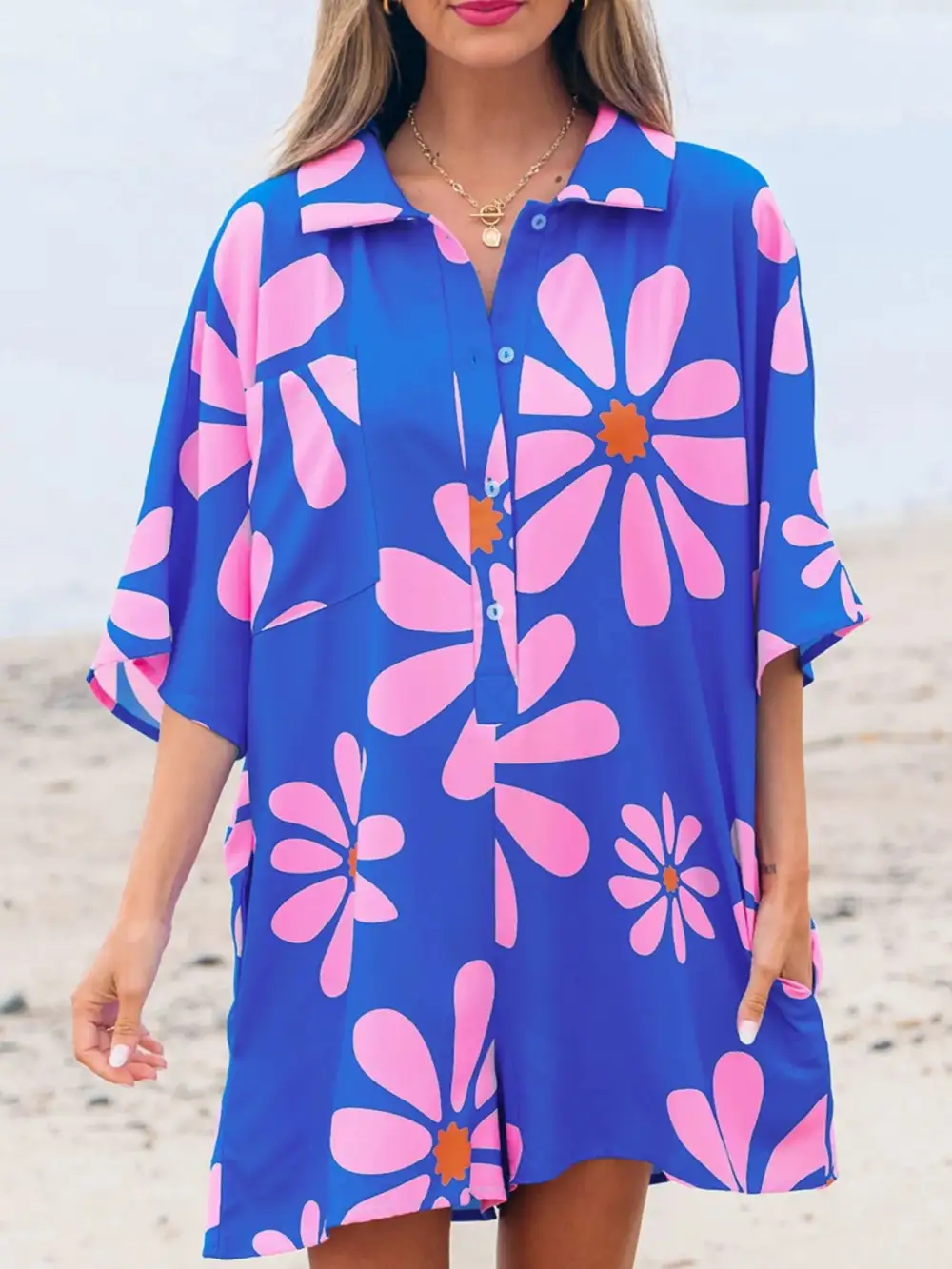 Classic Button Front Jumpsuit Romper