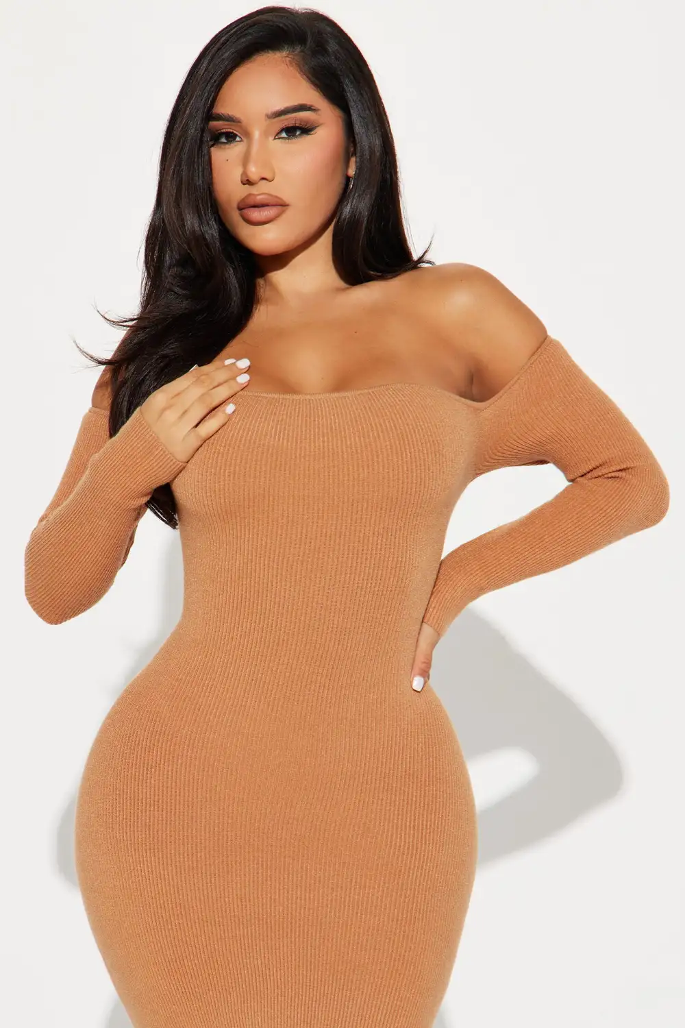 Regina Sweater Maxi Dress - Camel