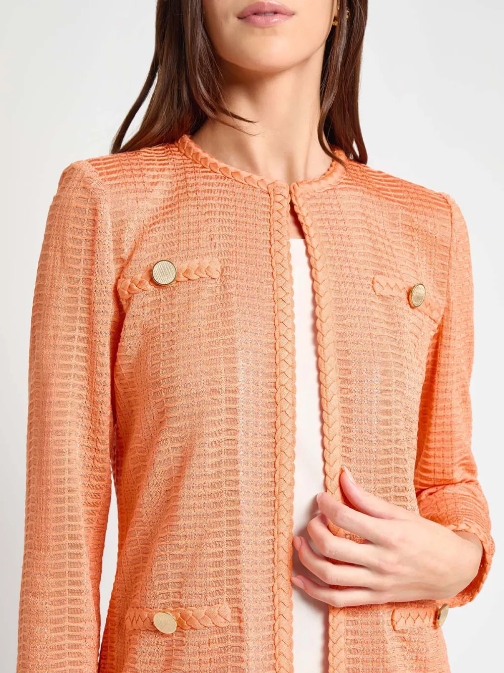 Front Shoulder Knitted Jacket