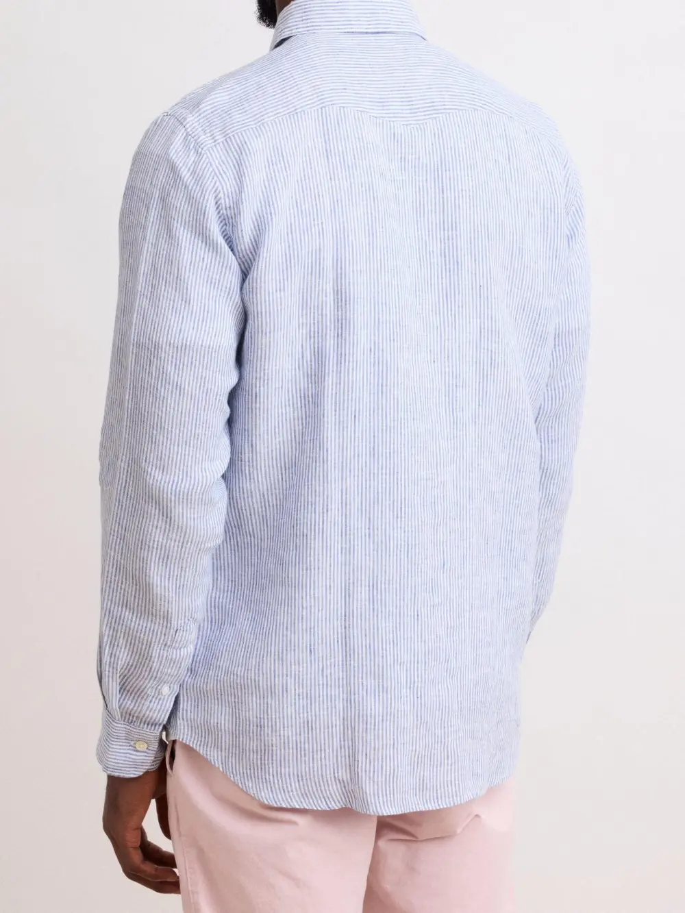 Soft And Comfortable Navy Blue And White Striped Shirt