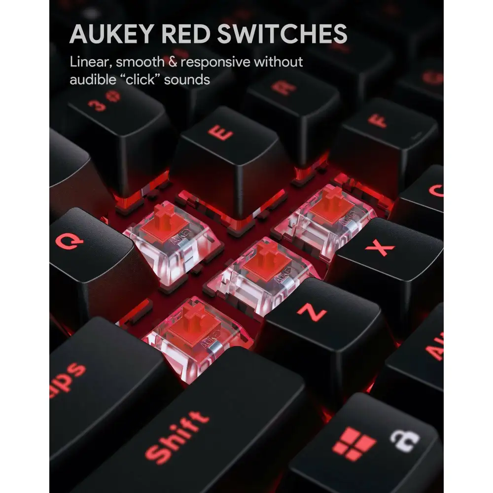 AUKEY KMG14 Mechanical Keyboard Compact 87Key with Gaming Software