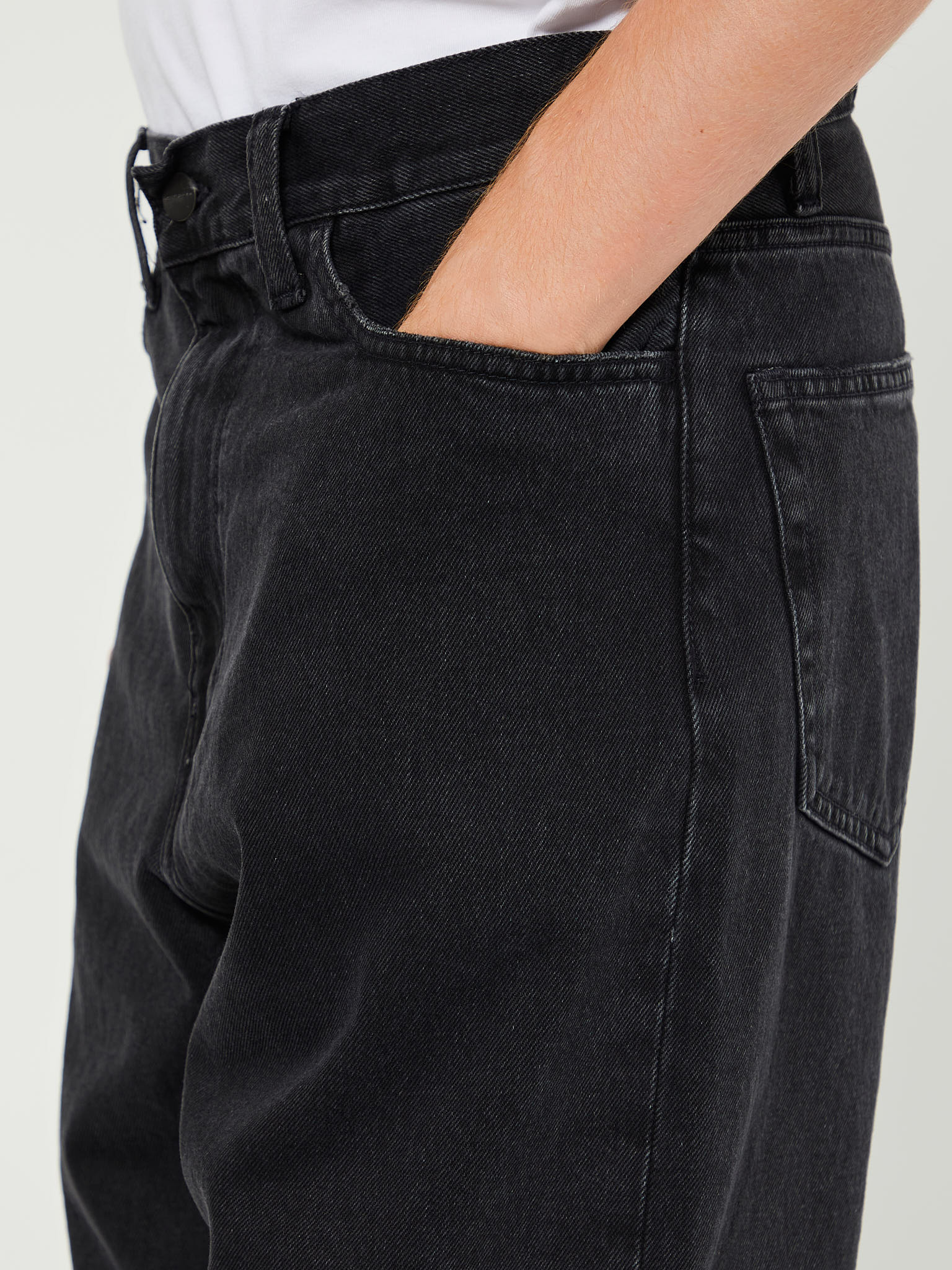 Landon Pants in Black Stone Washed