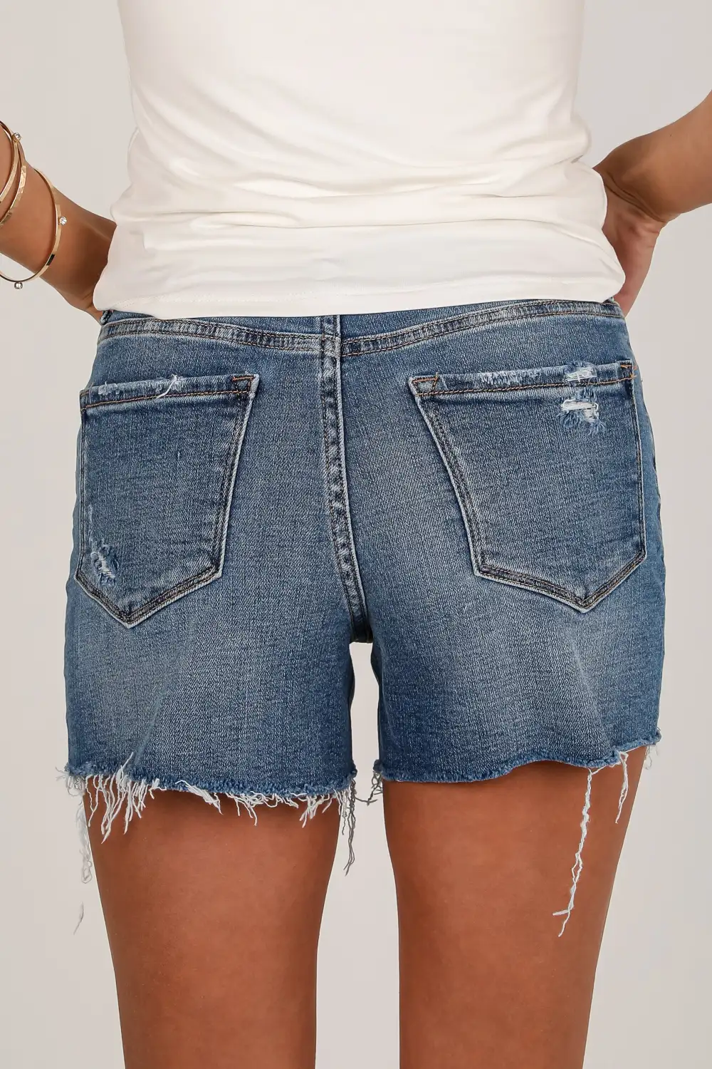 Pull On High Rise Pocketed Shorts