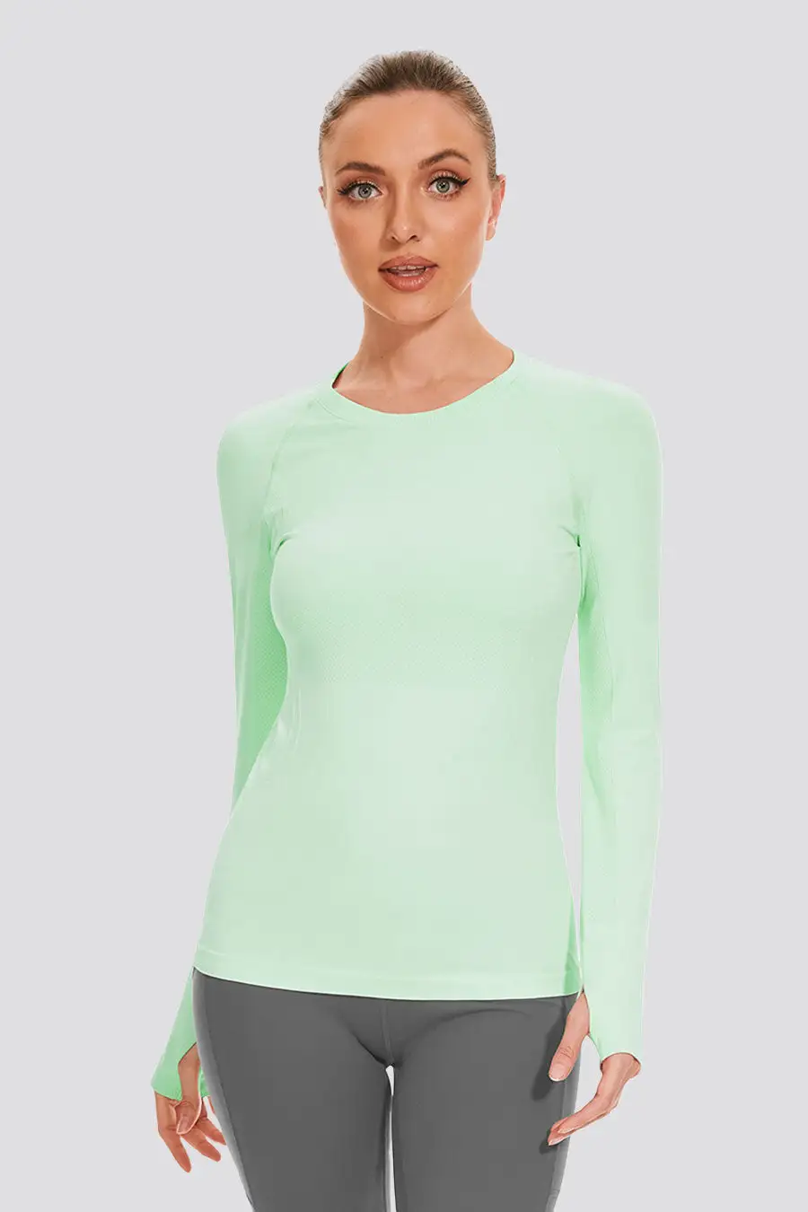 Seamless Long Sleeve Tops （Thumb Hole）