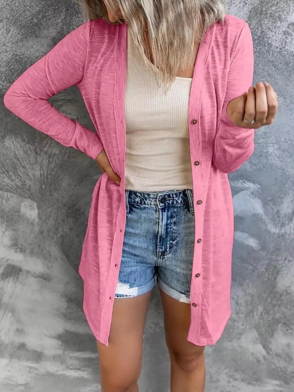 Lightweight Button Down Cardigan