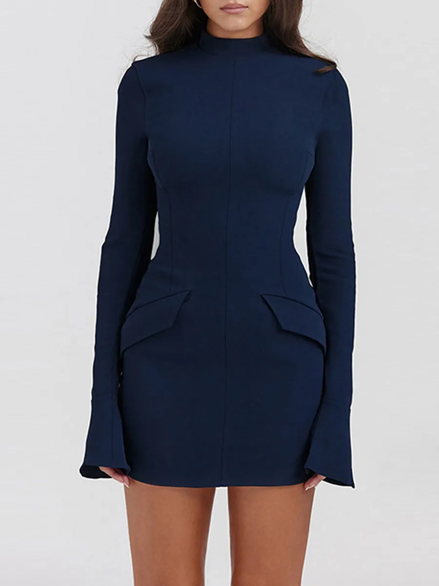 Women's Fitted Long-sleeved Dresses