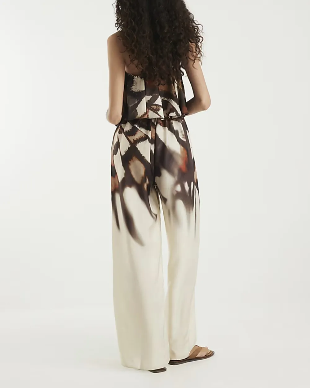 Cream Style Butterfly Pattern Artistic Jumpsuits