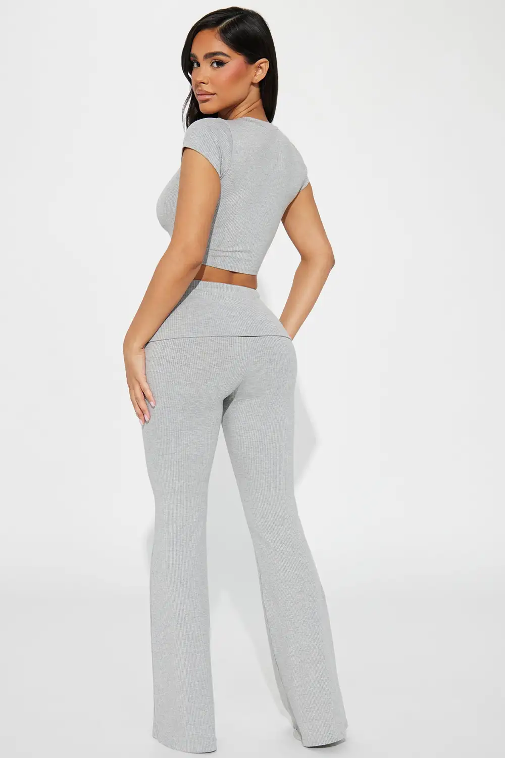 Tamara Snatched Pant Set - Heather Grey