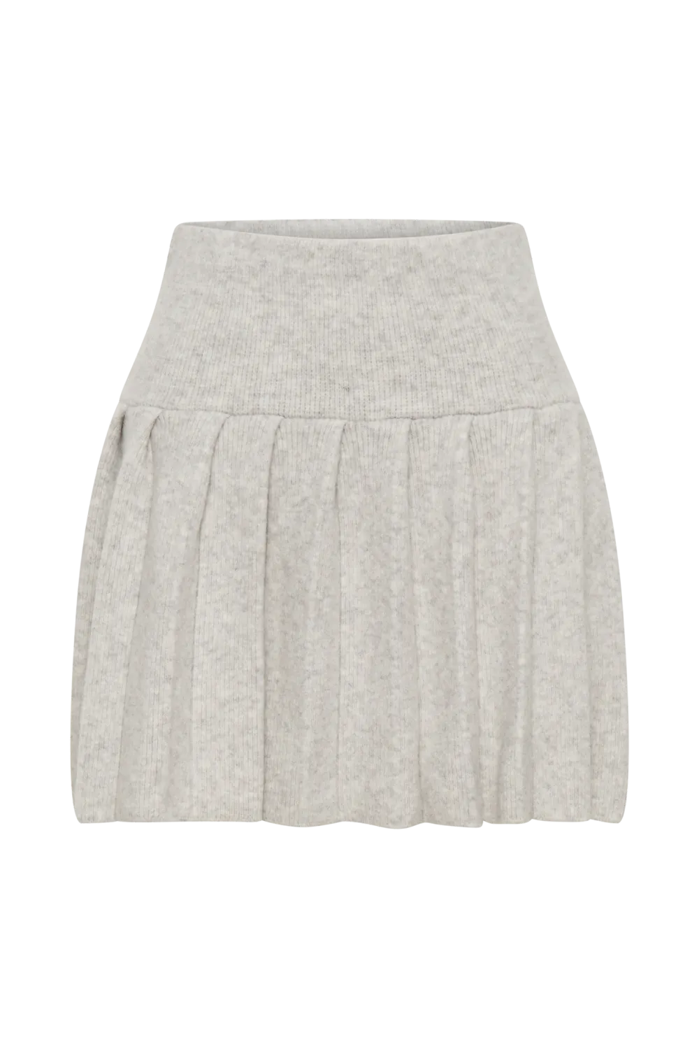 Pleated Knit Mini Skirt