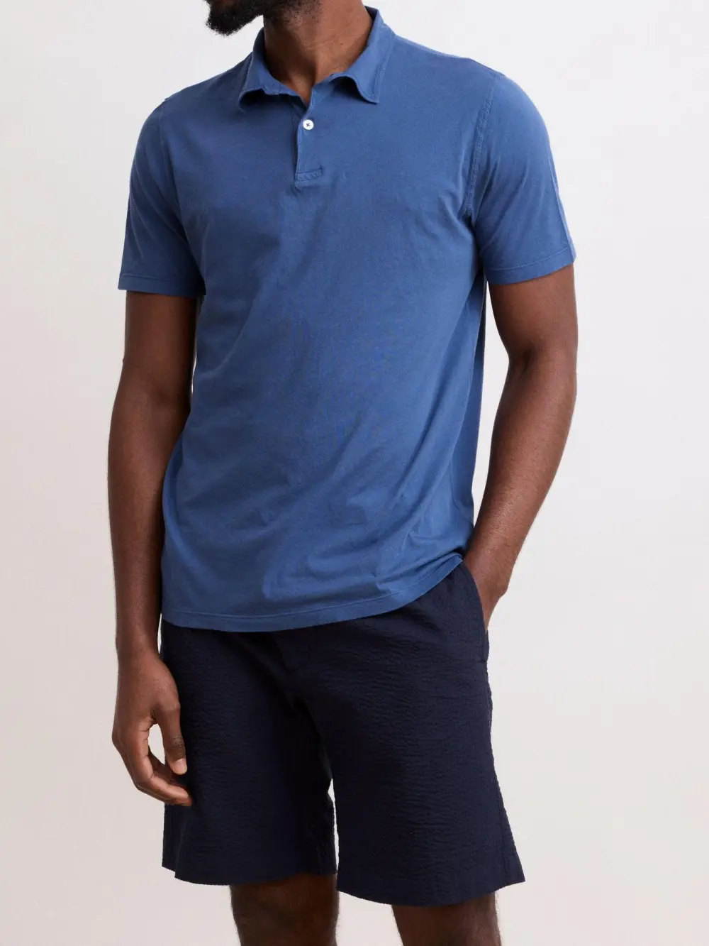 Comfortable Casual Breathable Soft Dark Blue Polo Shirt