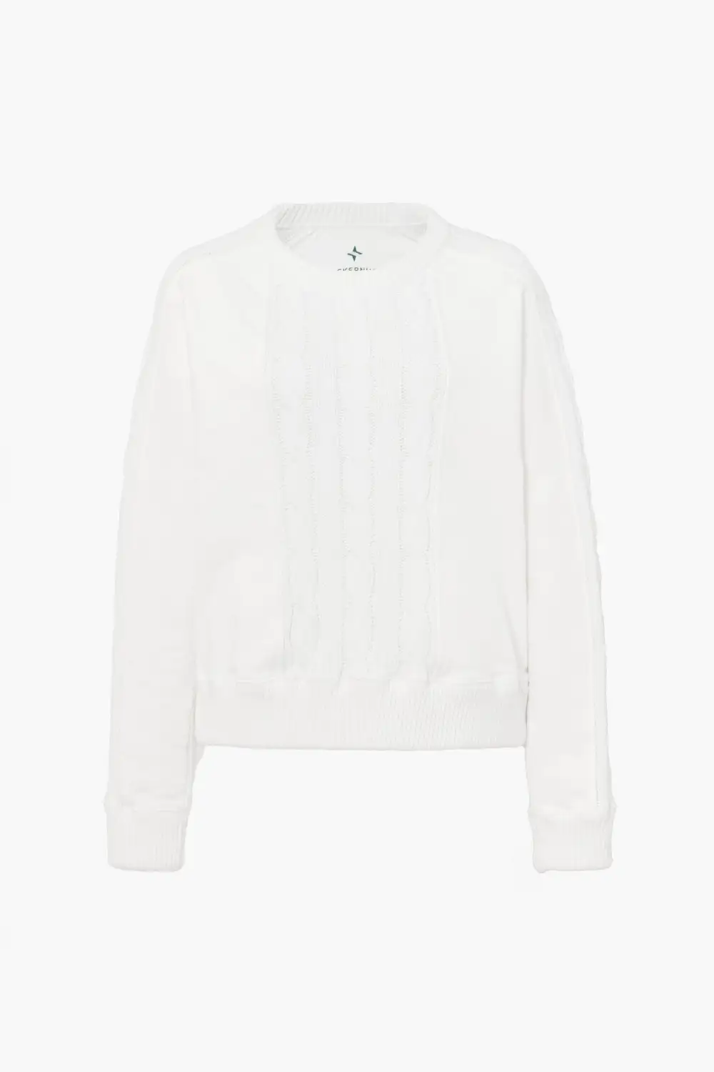 White Cable Knit Reid Sweatshirt