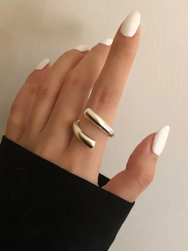 Geometric Cutout Alloy Ring