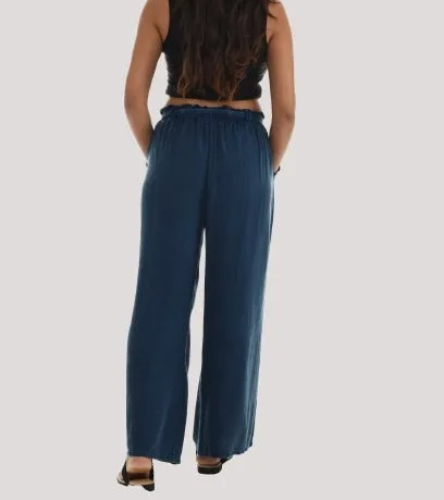 Mid Rise Soft Wide Leg Pants