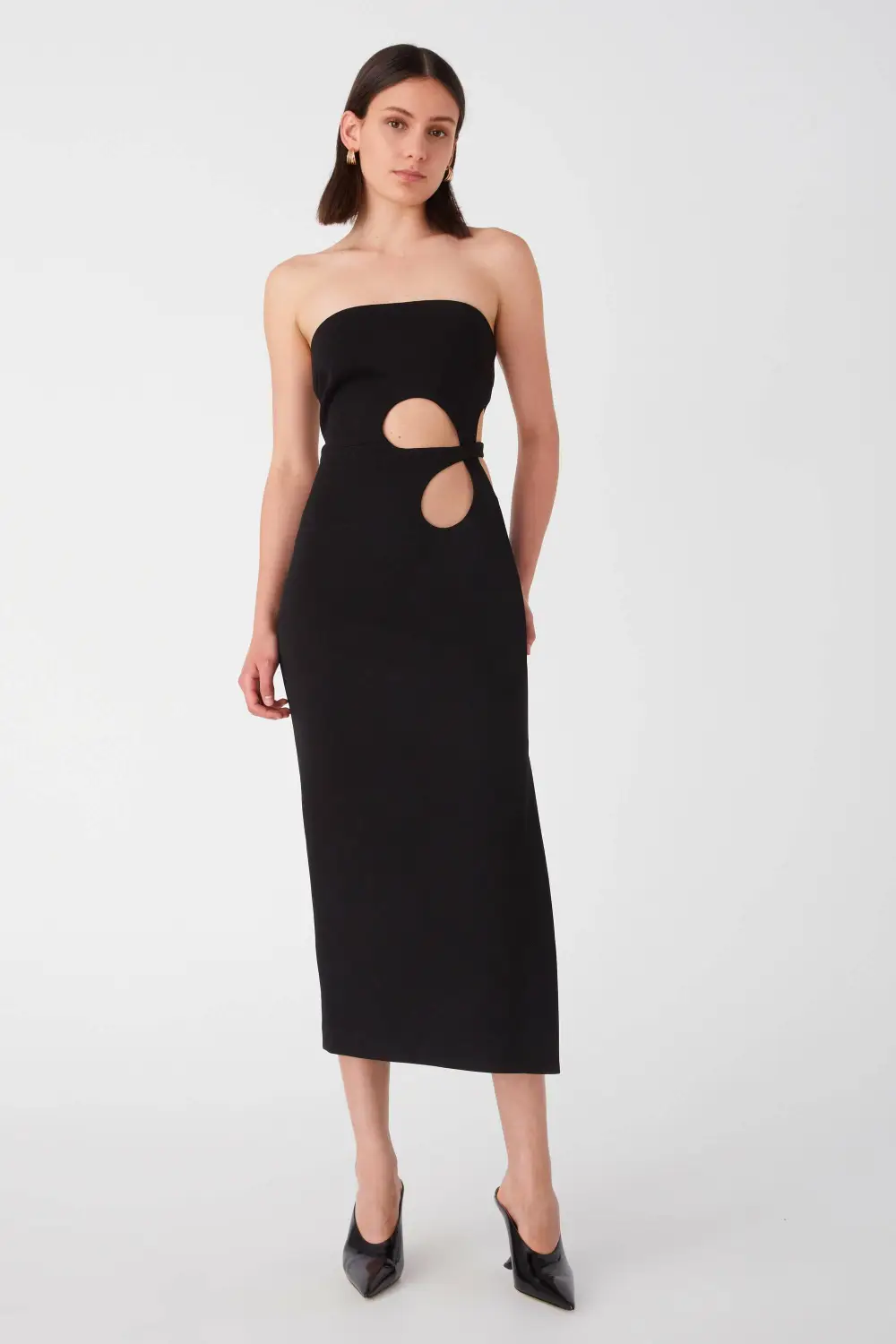 Avery Bonded Crepe Midi Dress