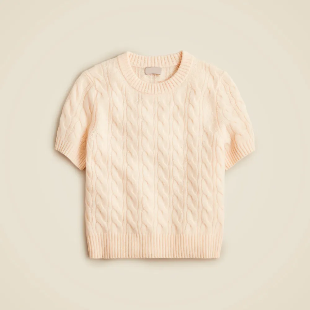 Cashmere Cable-Knit T-Shirts