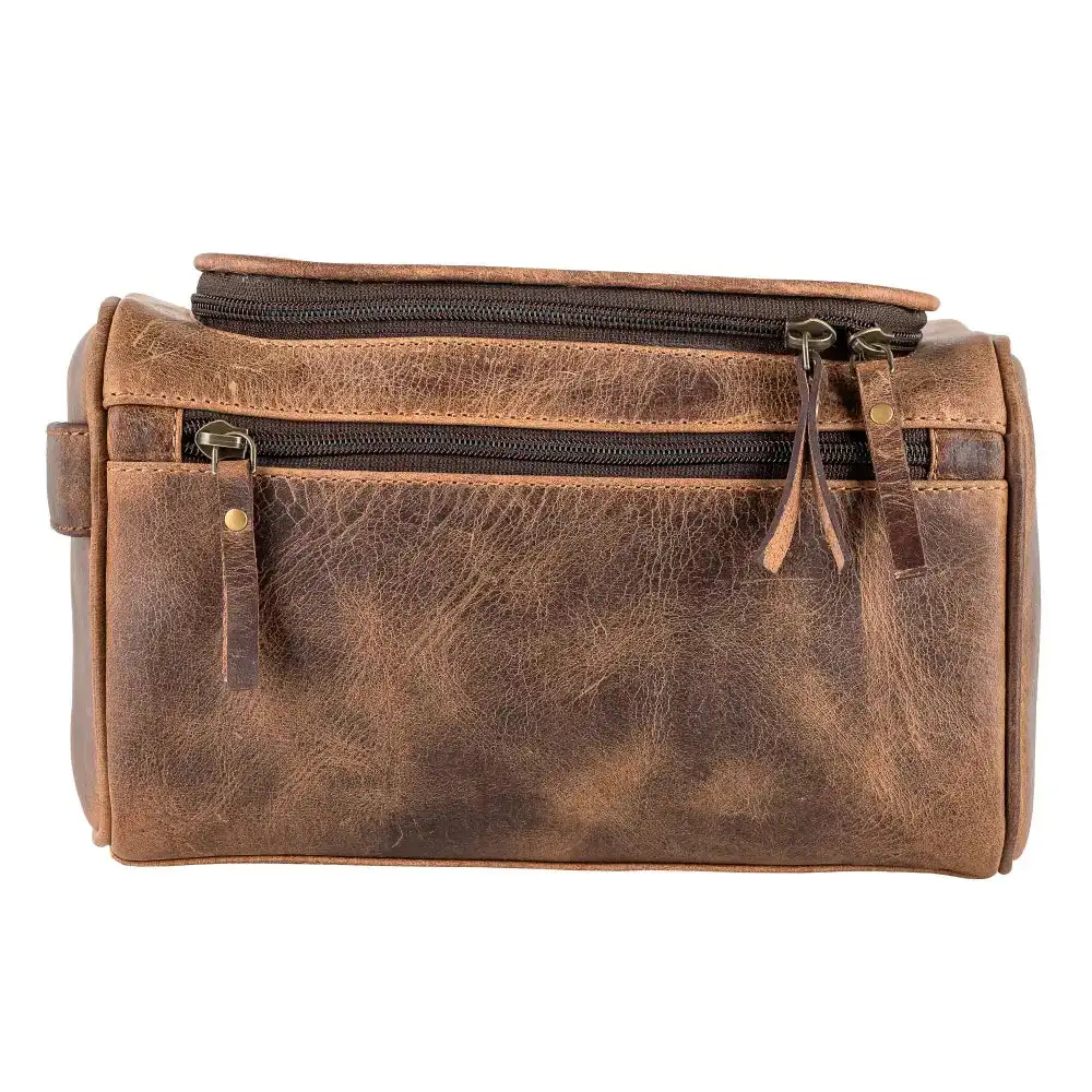 Leather Travel Wash Bag
