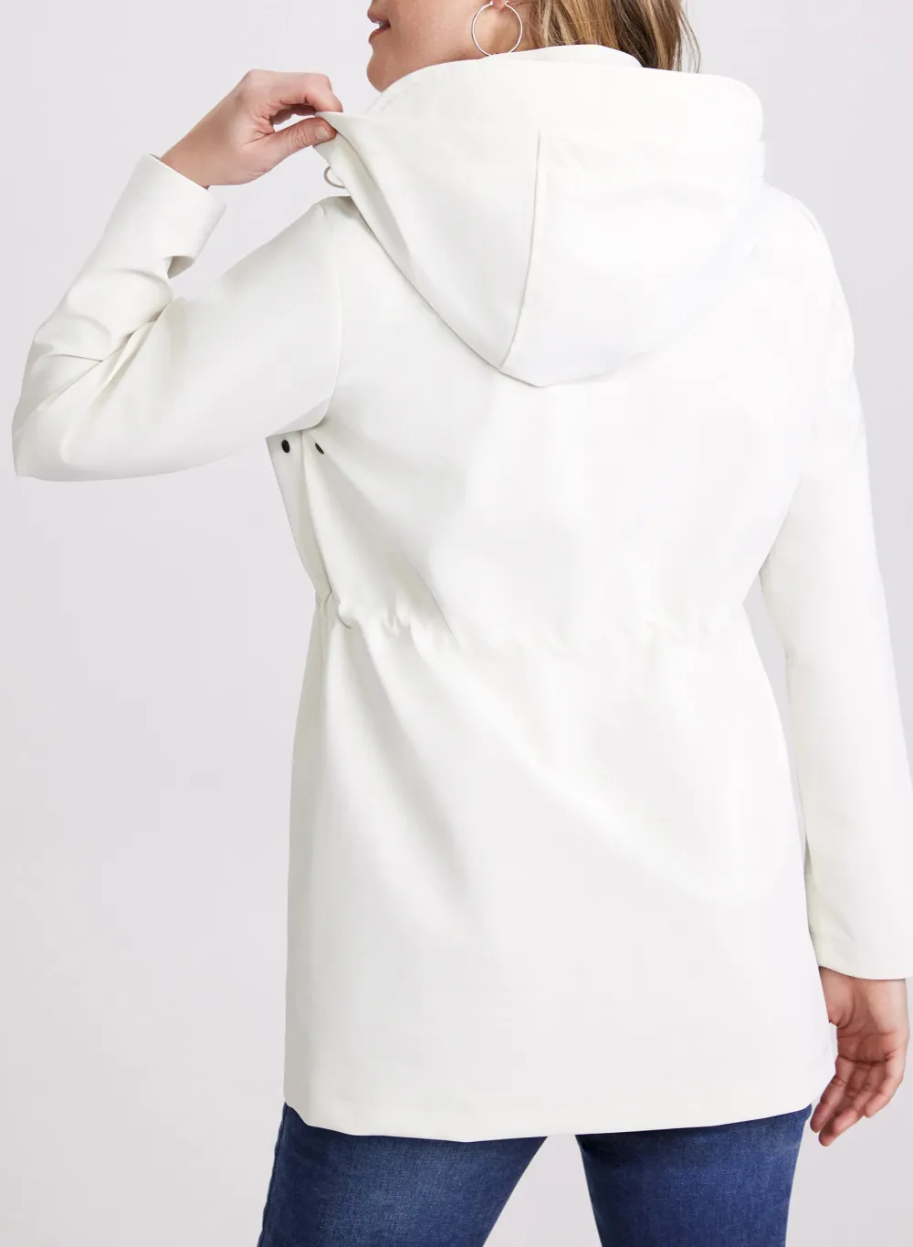 Water-Resistant Hooded Trench Coat