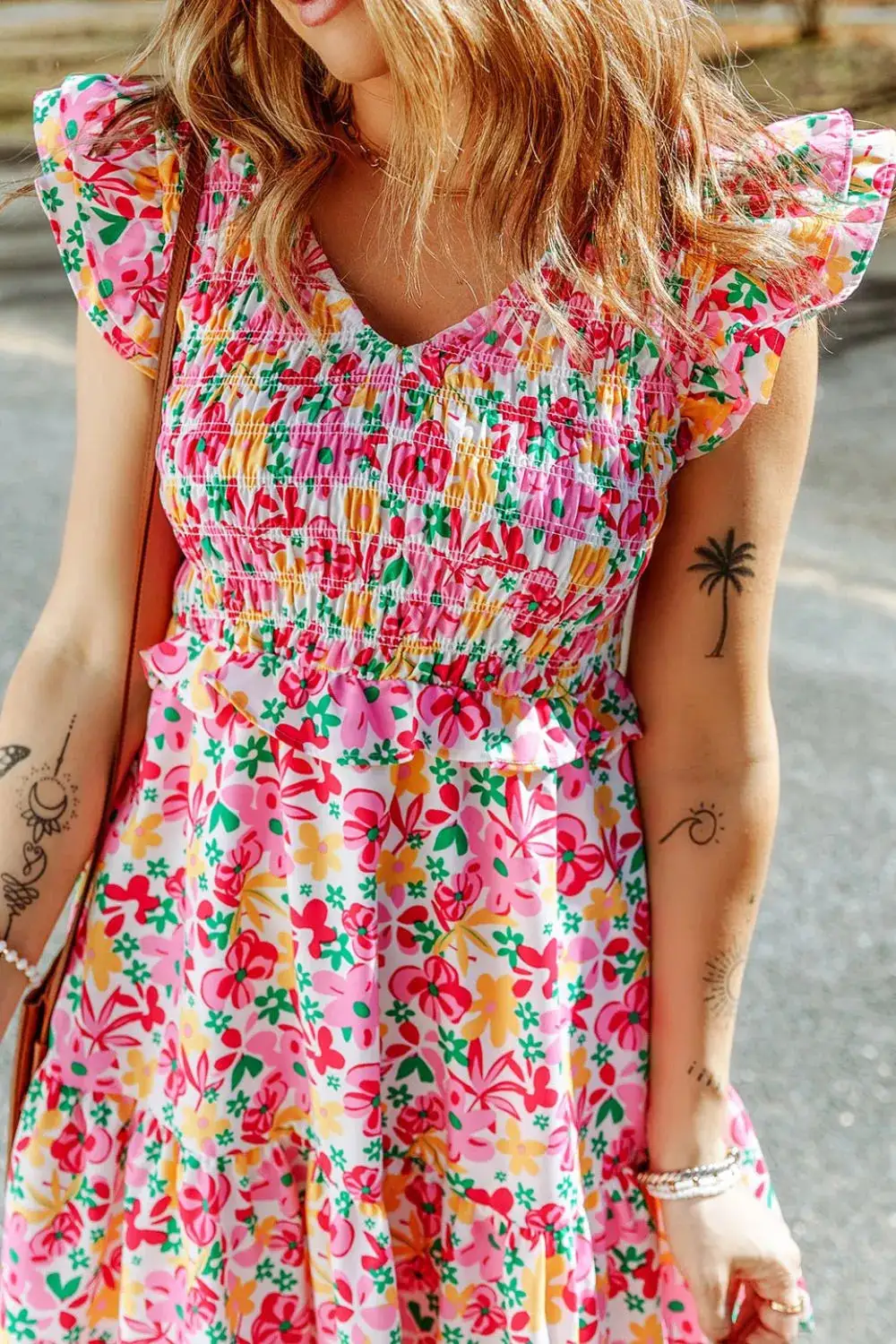 Easy Ruffle Trim Smocked Dress