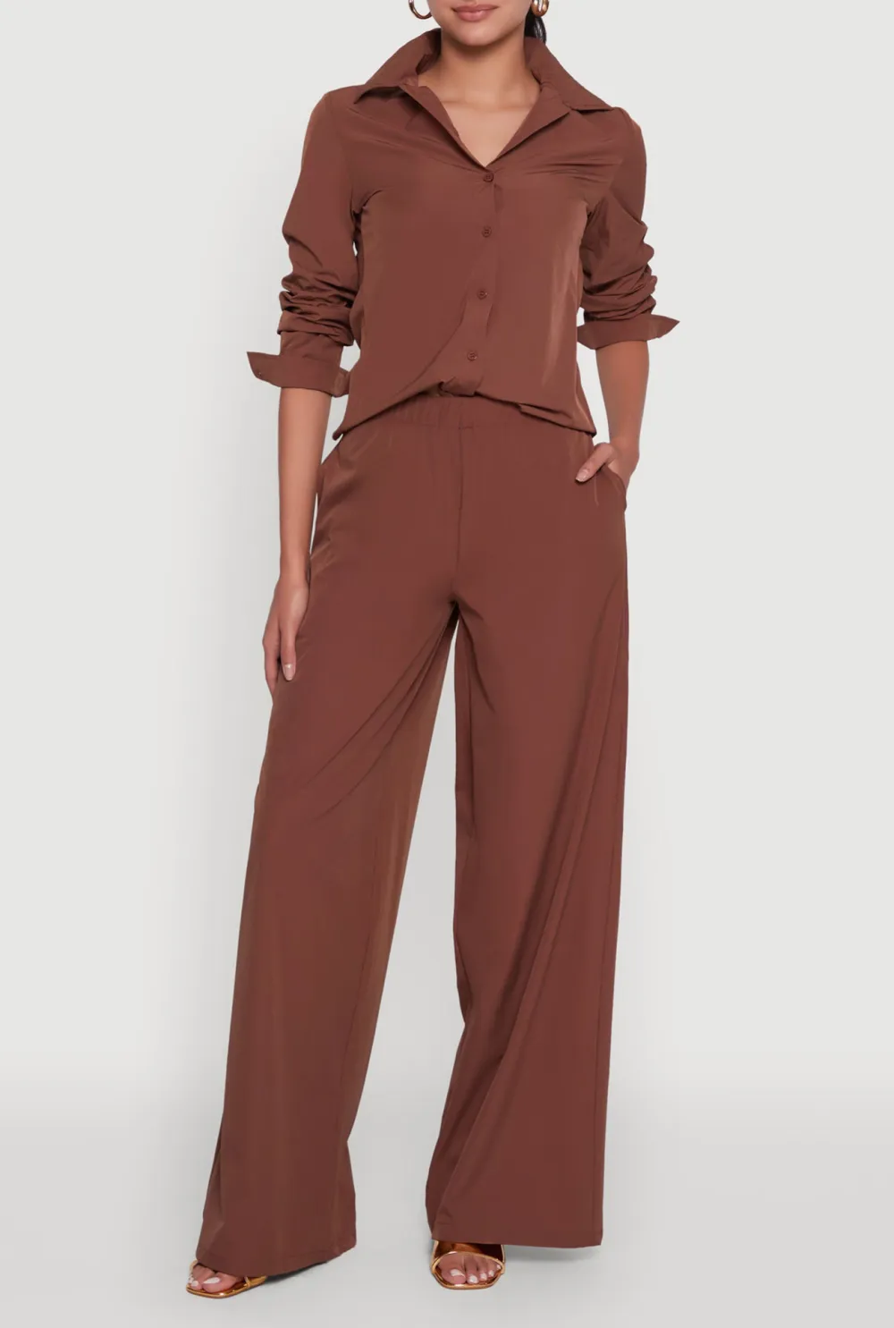 Solid Color Loose Pants