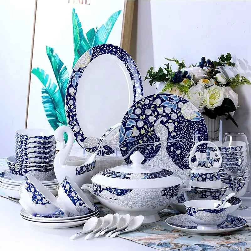 (Store Closing Sale) 58pcs deluxe ceramic tableware set