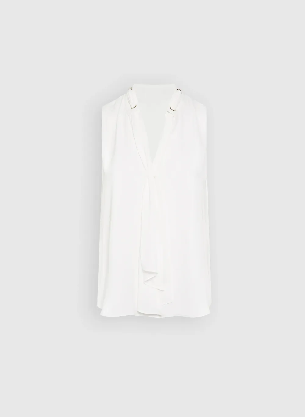 Lace V-Neck Tie-Front Top