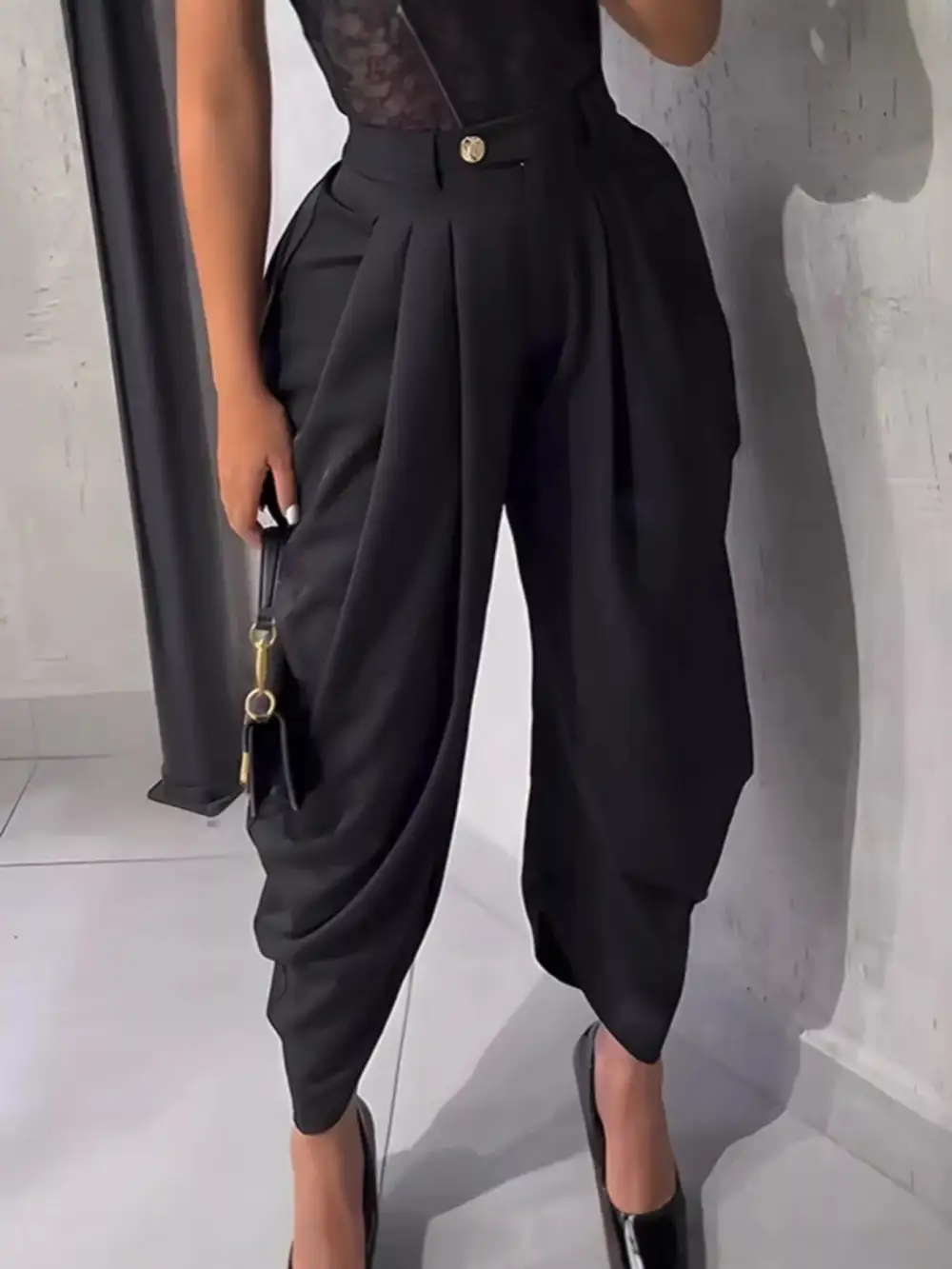 Everyday High Waisted Wide Leg Pleated Pants