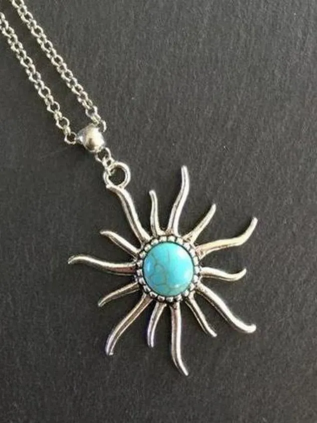 Boho Sun Pendant Necklace