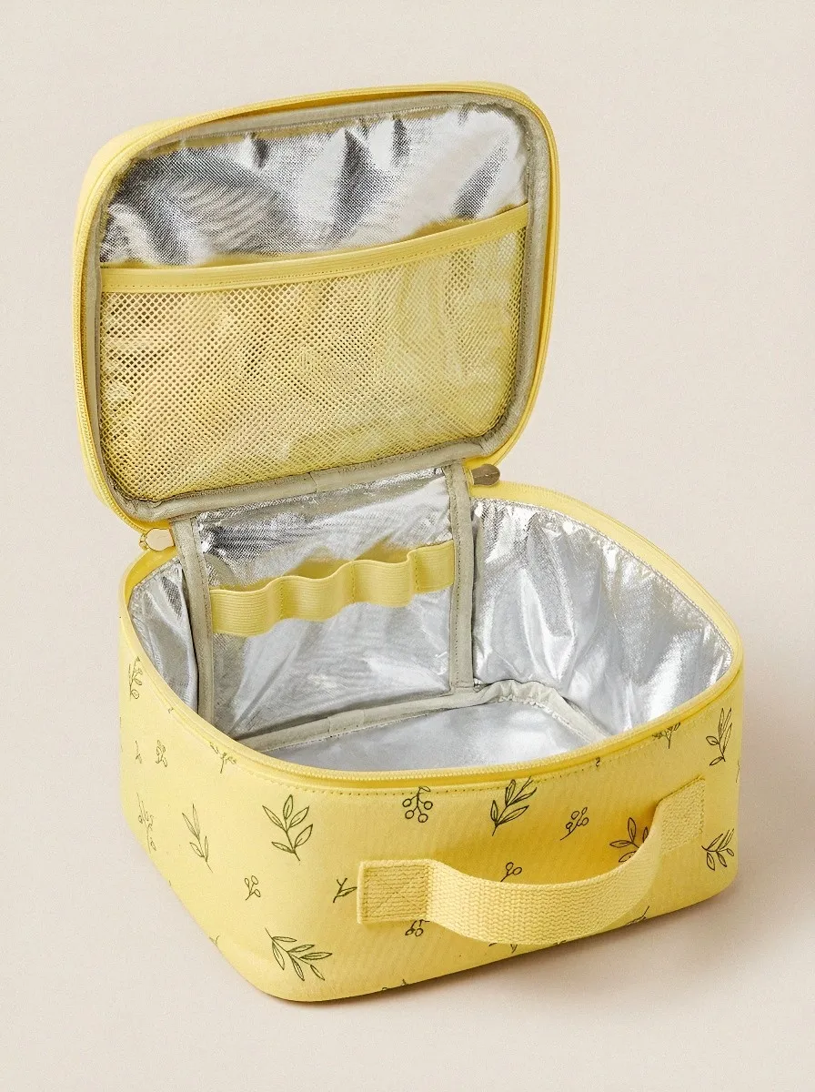 Botanical Nature Lover Green Leaves Printed Insulated Lunch Bag