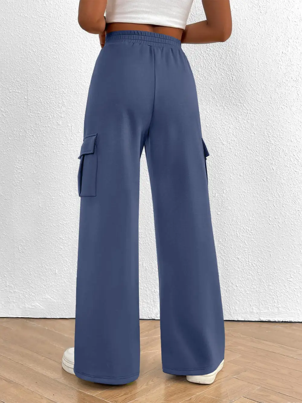 High Waist Cargo Pants With Drawstring