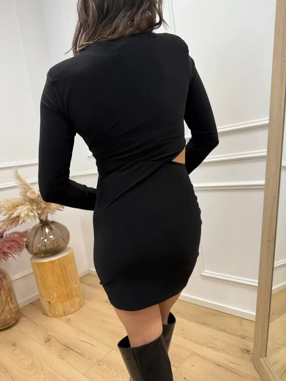 Mesh Easy Drape Mini Dress