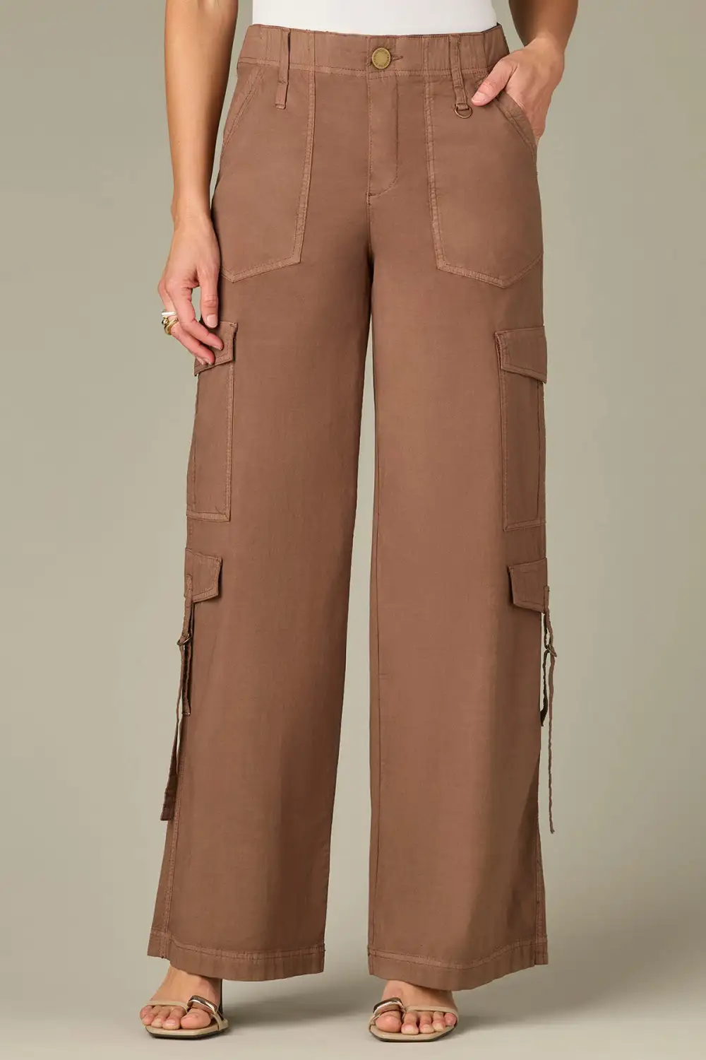  Double Patch Pocket Wide Leg Utility Pants