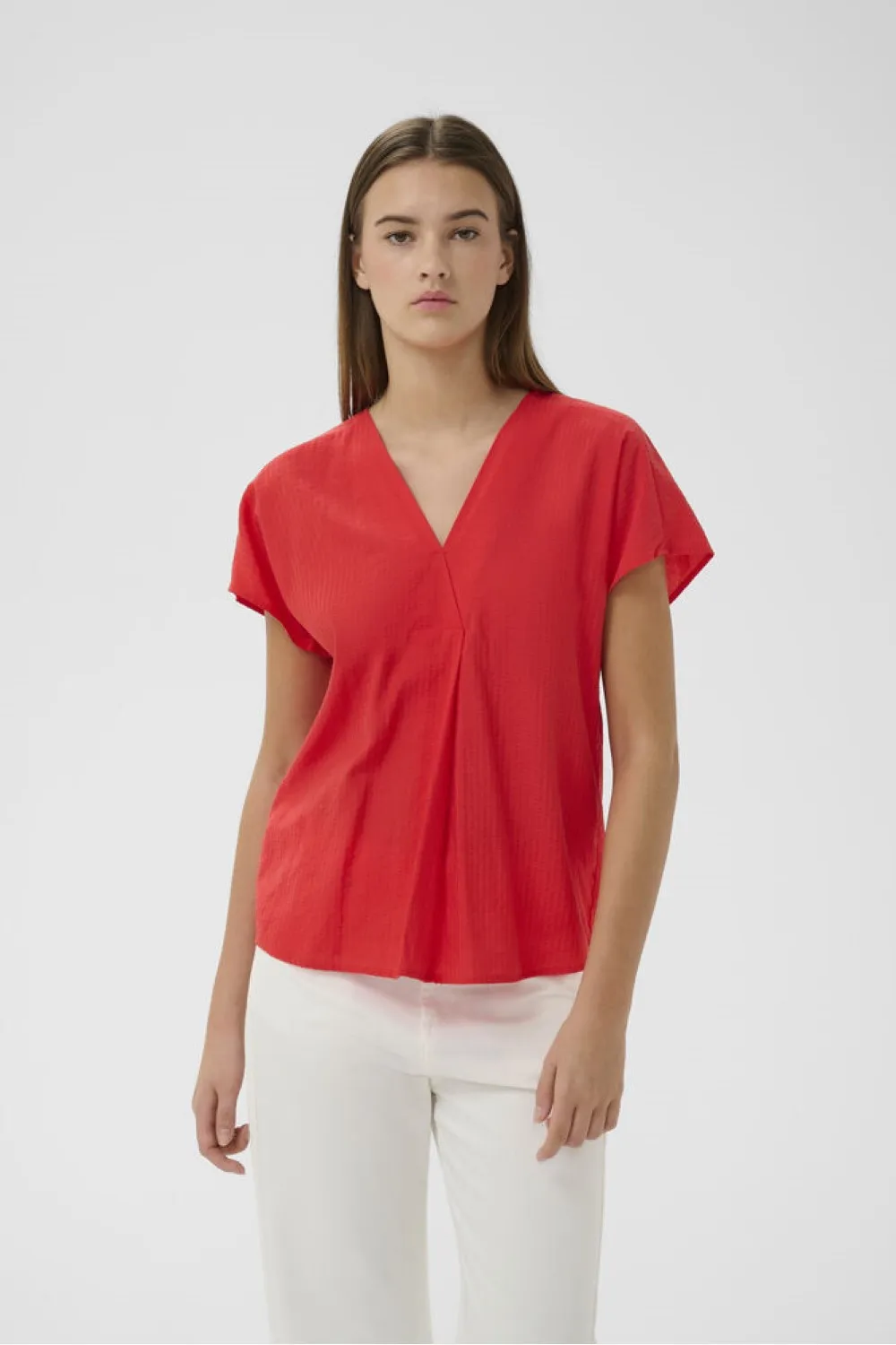 Viscose V Neck Loose Top