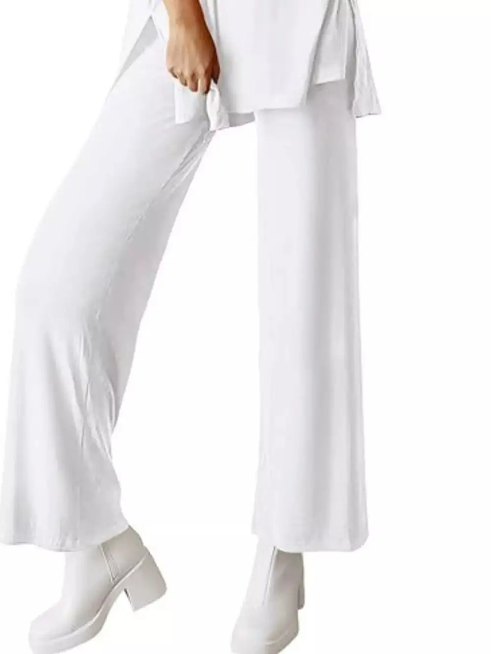Relaxed Fit Round Neck Top and Pants Two Piece Set