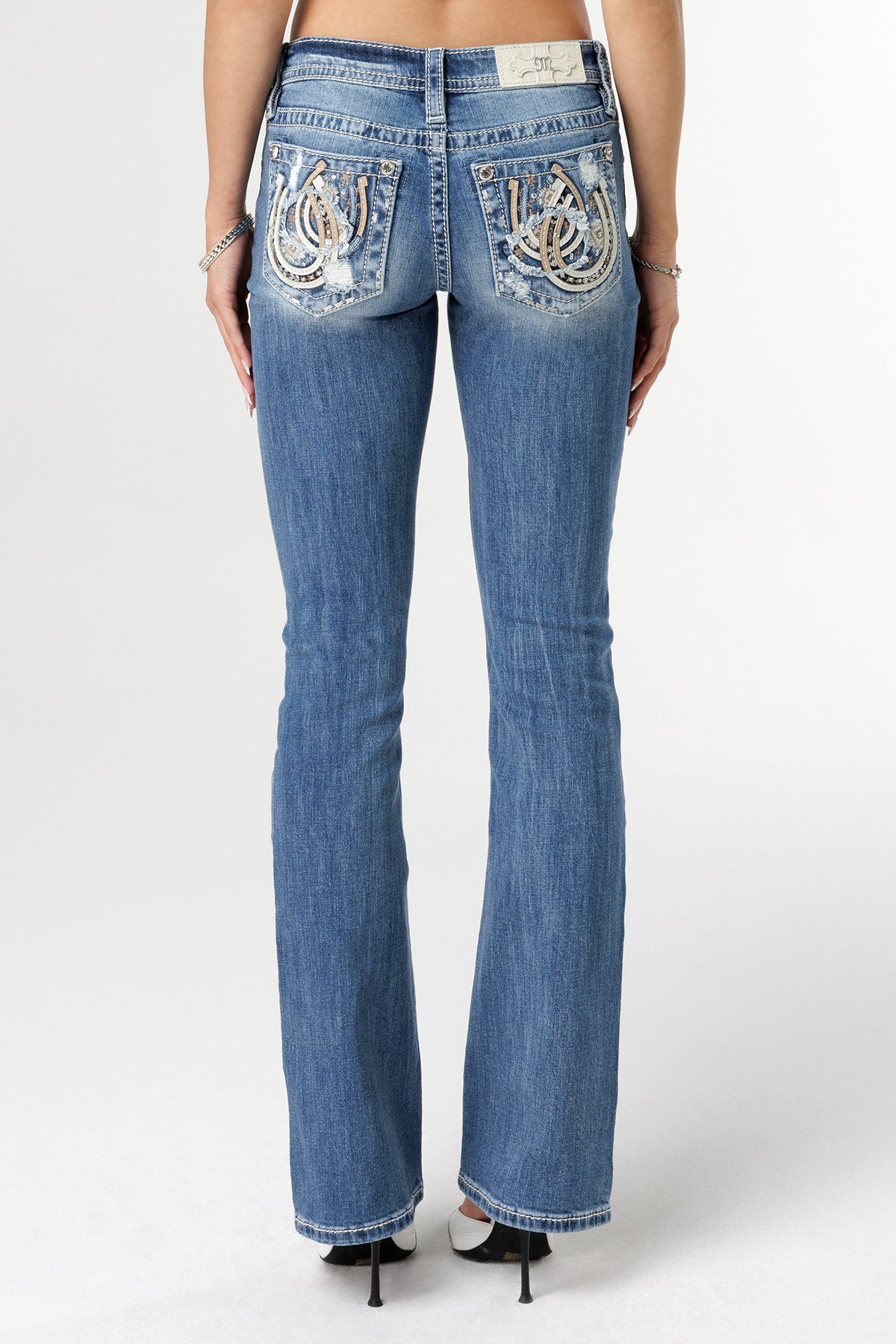 Neutral Blues Horseshoe Bootcut Jeans