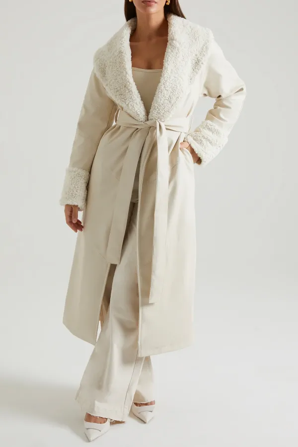 Oversized Warm Tie Waist Coat