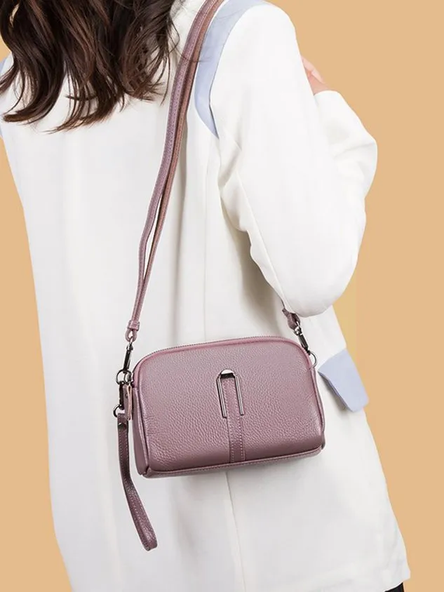 Urban Casual Leather Crossbody Bag