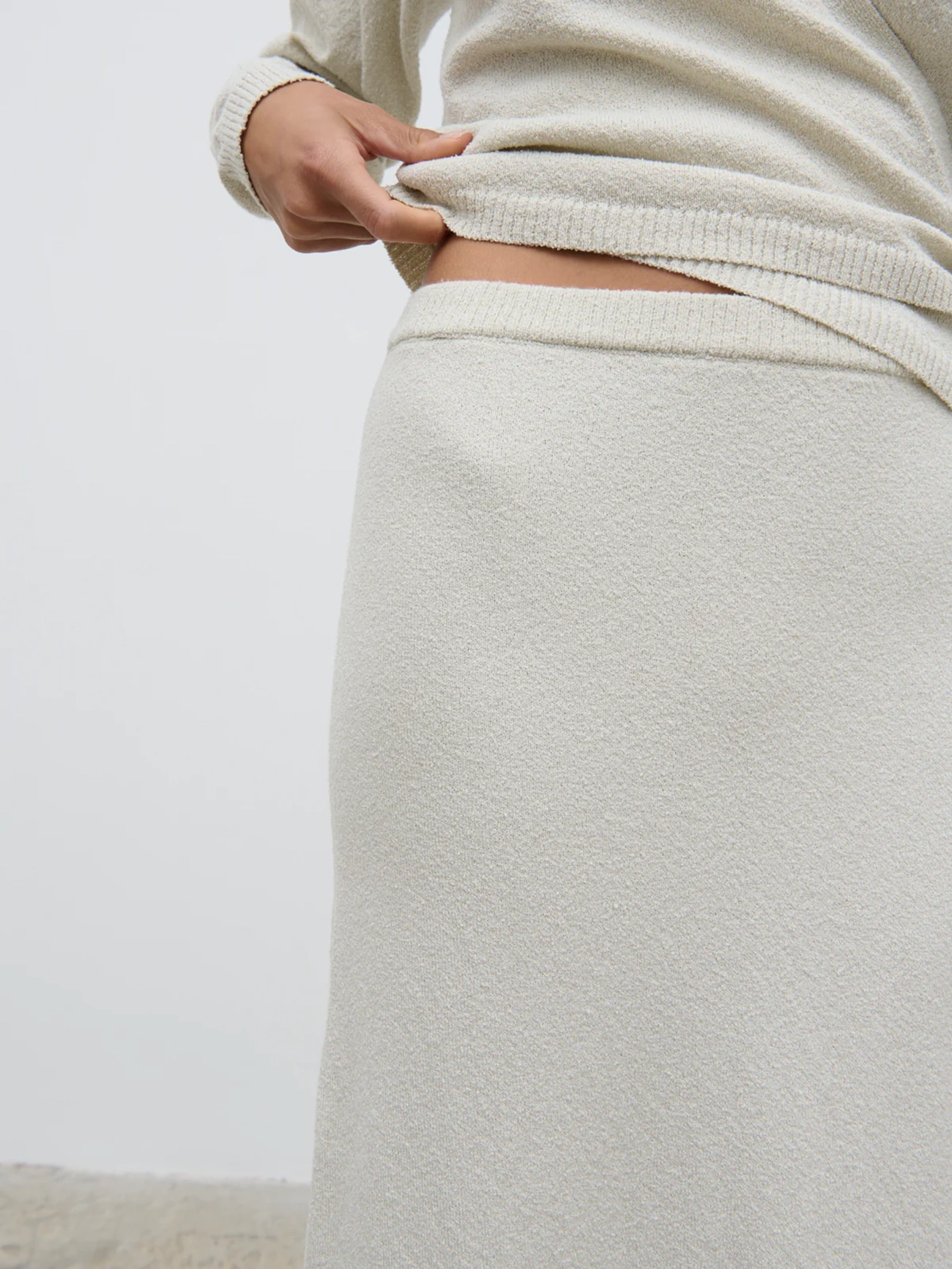 Boucle Knit Maxi Skirt