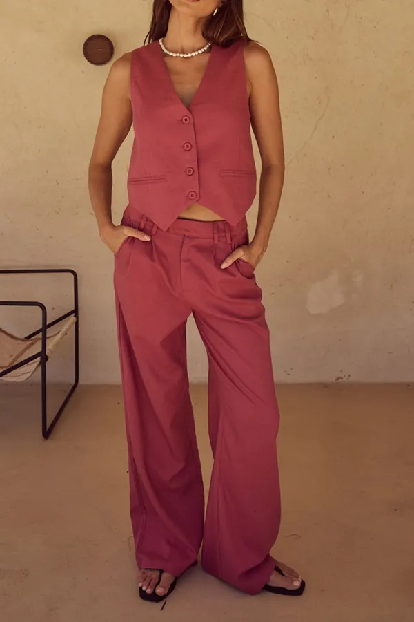 Cotton And Linen Casual Pants