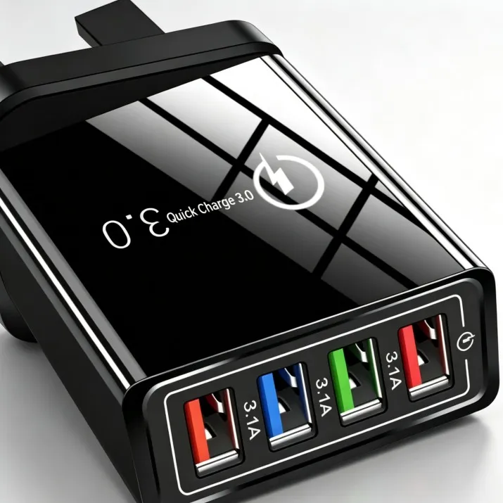 The Charger Big Tech Hates |   4-Port Quick Charge 3.0 + AI   Performance Boost