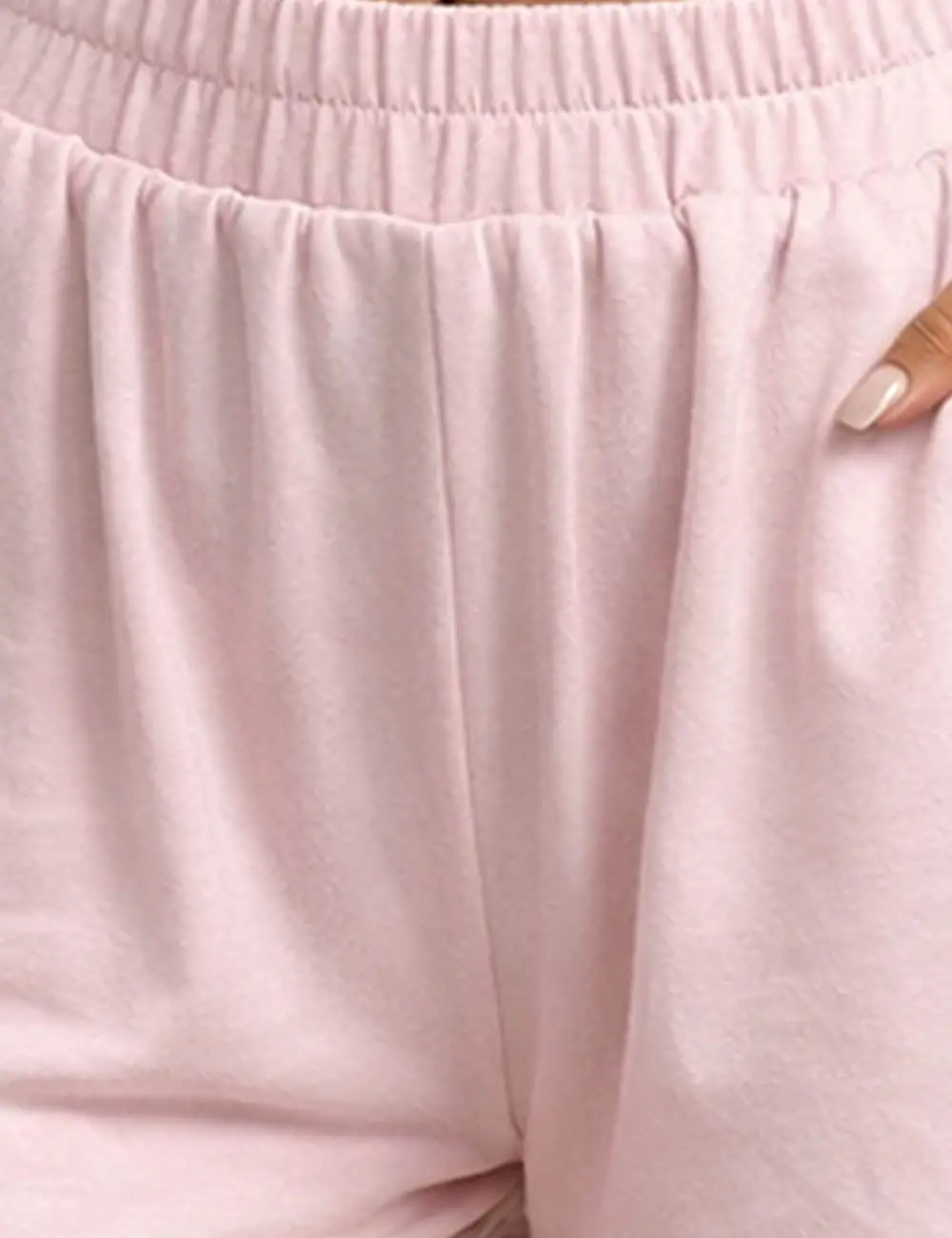 Elastic Waist Pocket Wide Leg Shorts