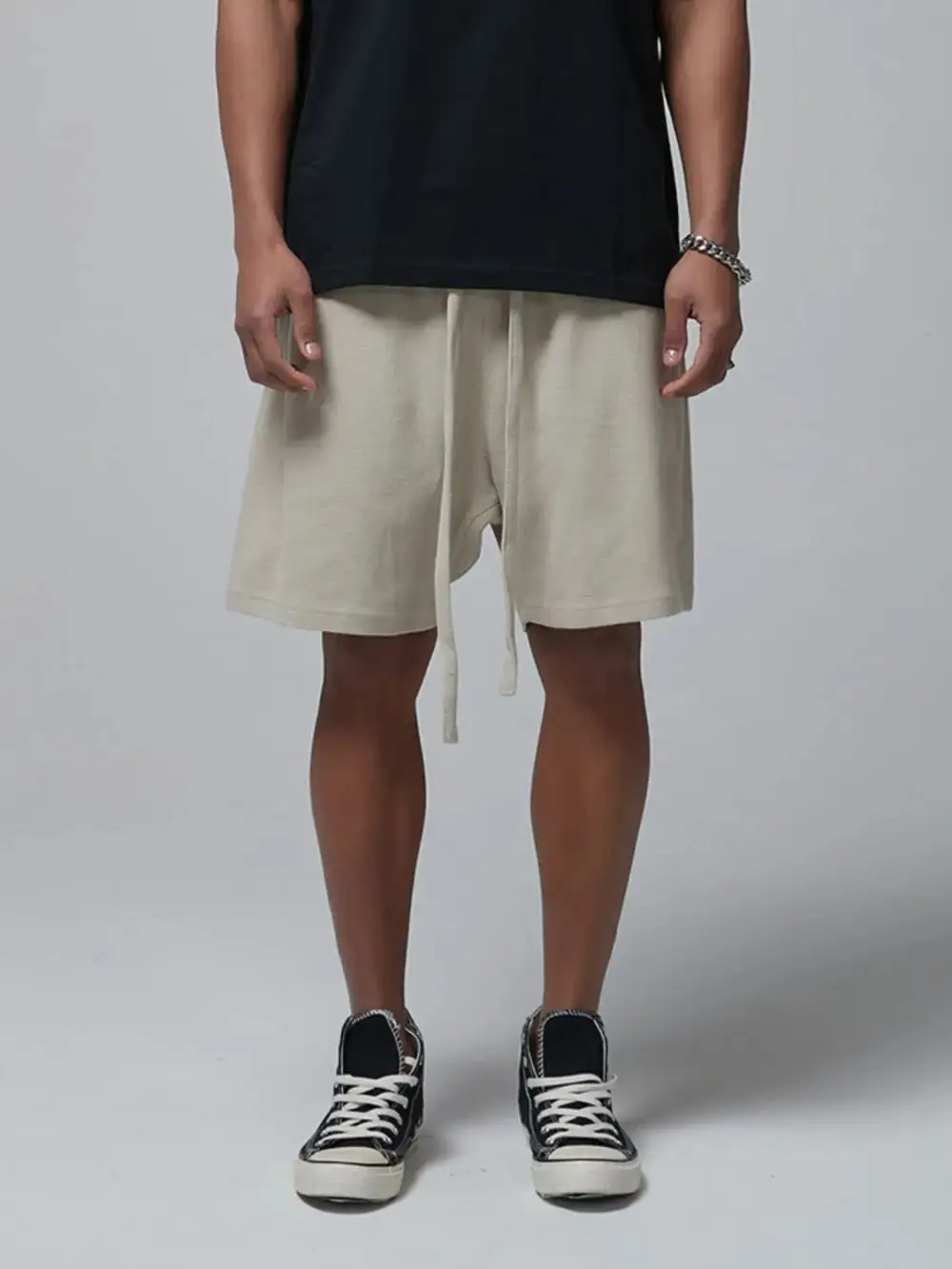 Utility Drawstring Cotton Blend Casual Shorts