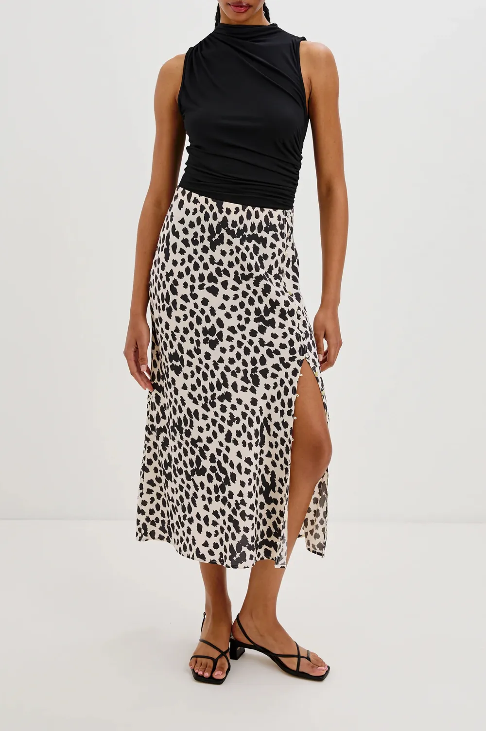 Ruffled Lace Half-Bodice Skirt