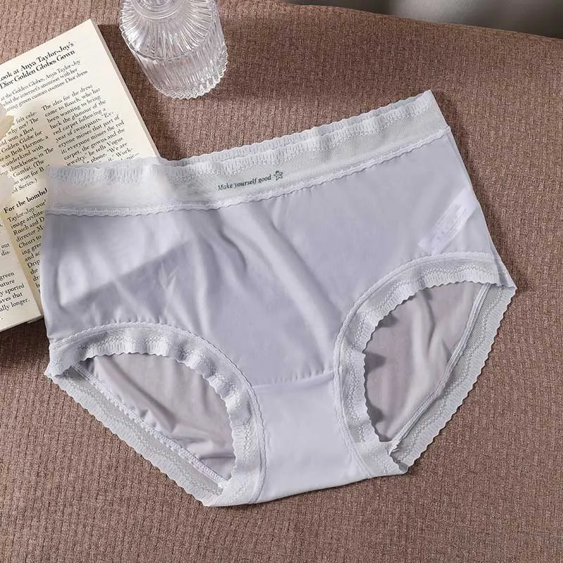 Plus Size High Waist Seamless Breathable Brief Panty
