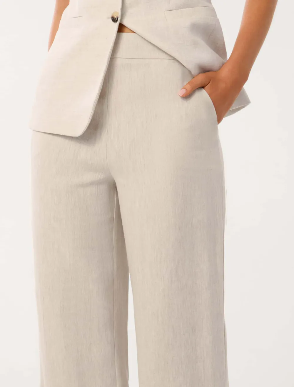 Linen Wide-Leg Pants