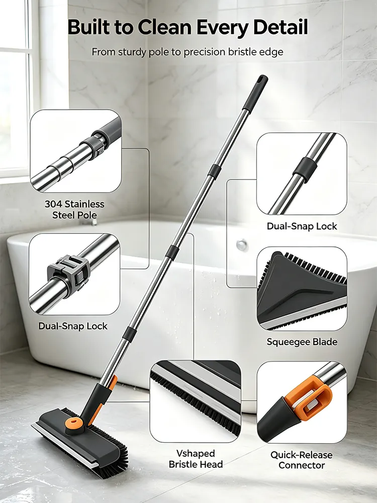 V-shaped floor brush