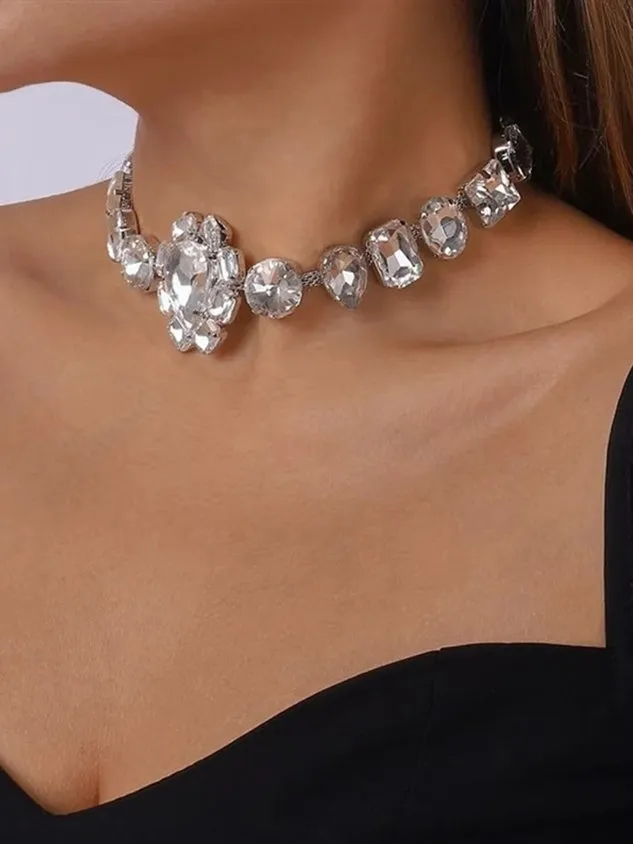 Shining Rhinestone Party Choker