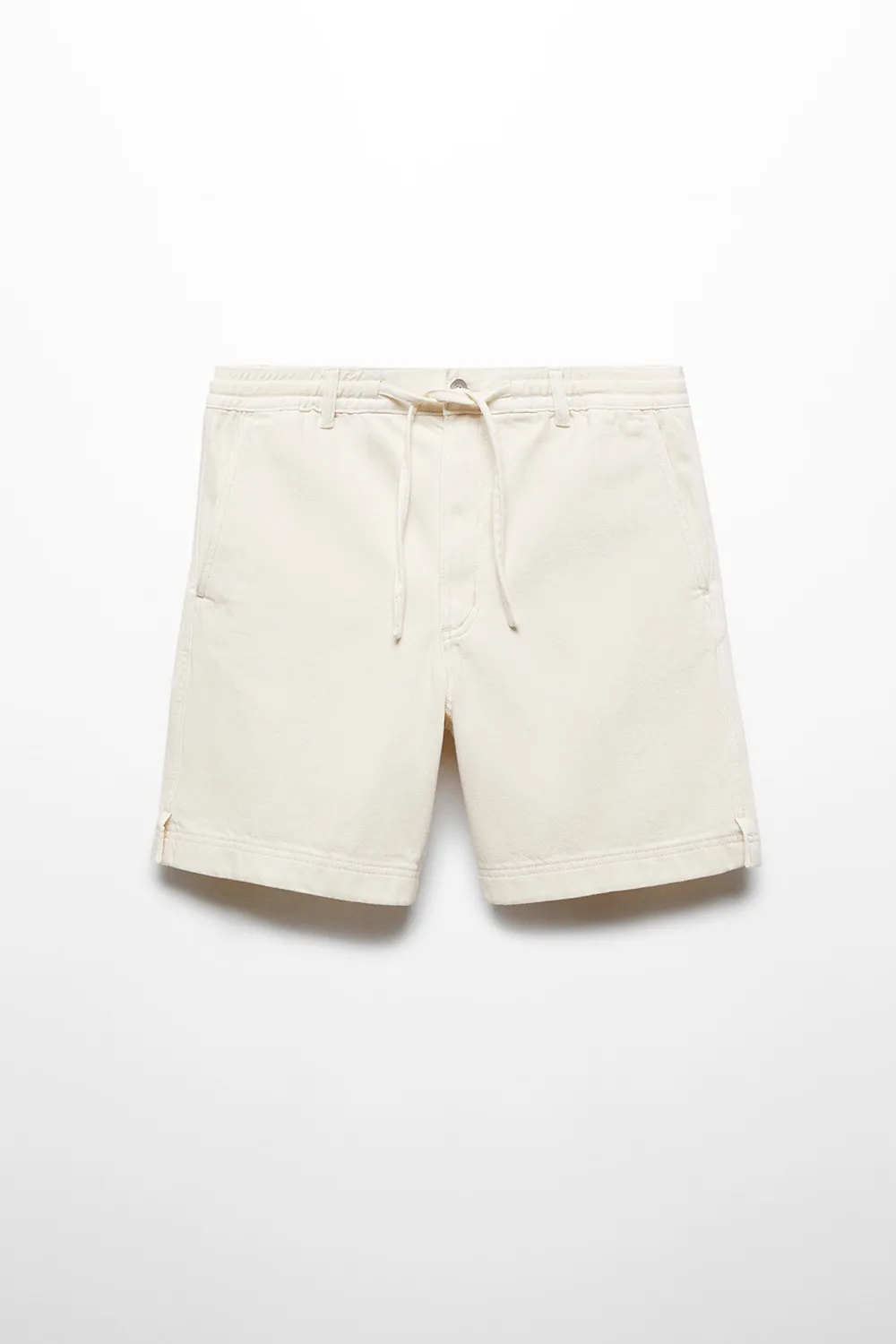 Denim Shorts With Drawstring