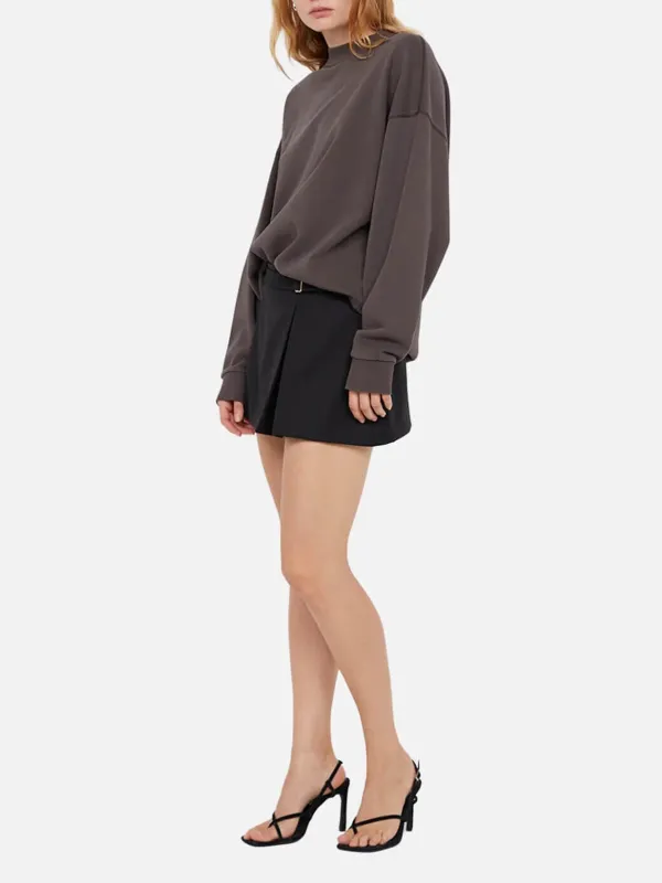 A-Line Plain Mini Skirt