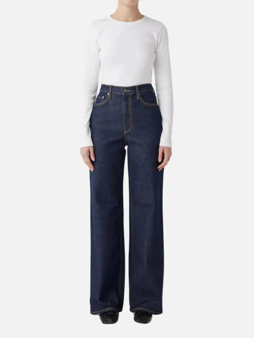 High-Rise Jeans with Pockets